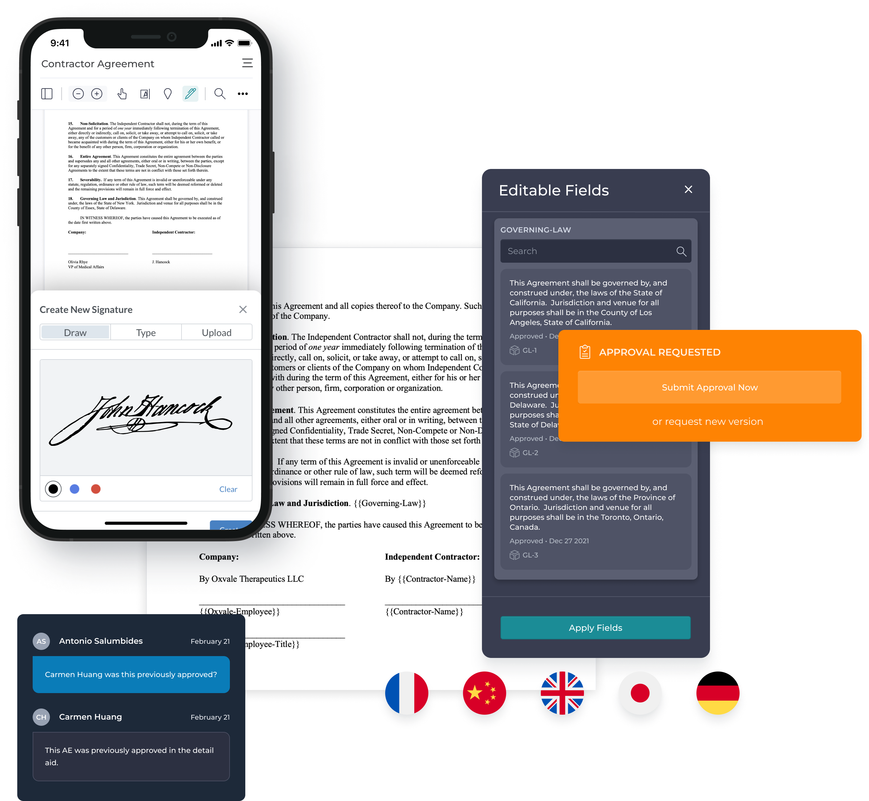 A screen shot of a user adding a reviewer for a given document.
